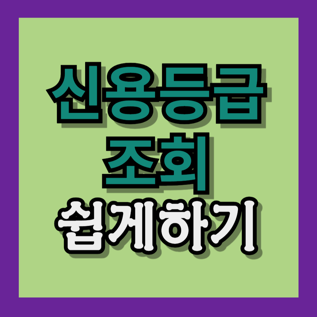 신용등급 조회