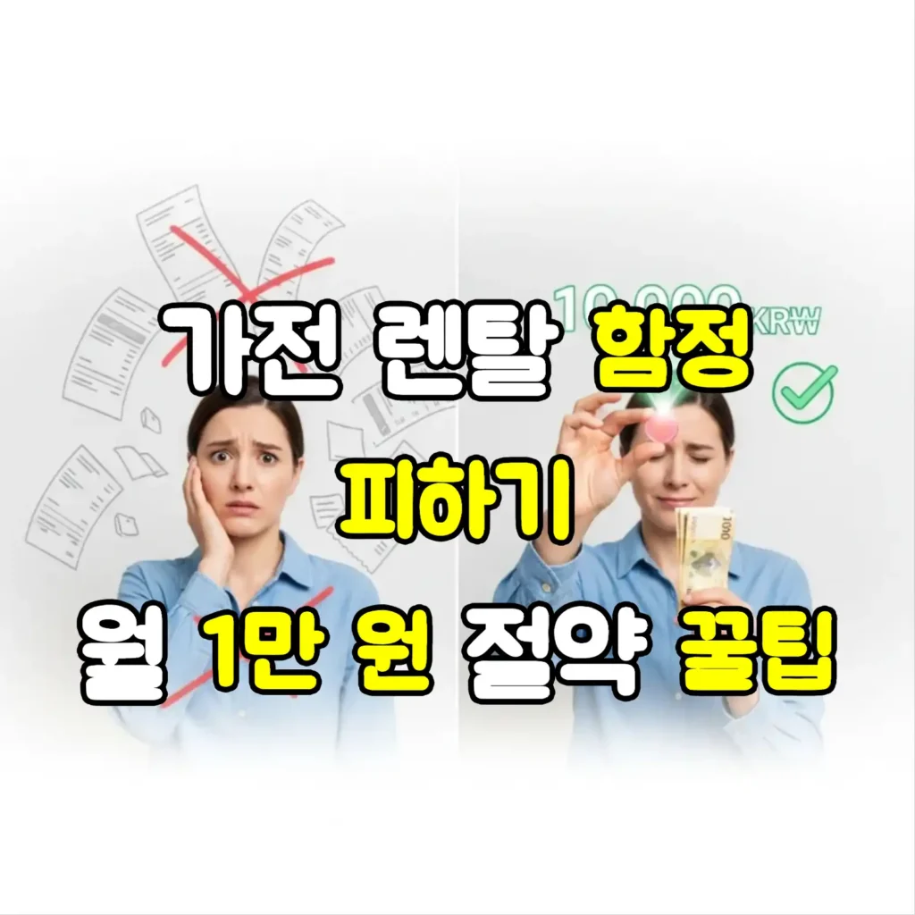 가전 렌탈 함정 피하기