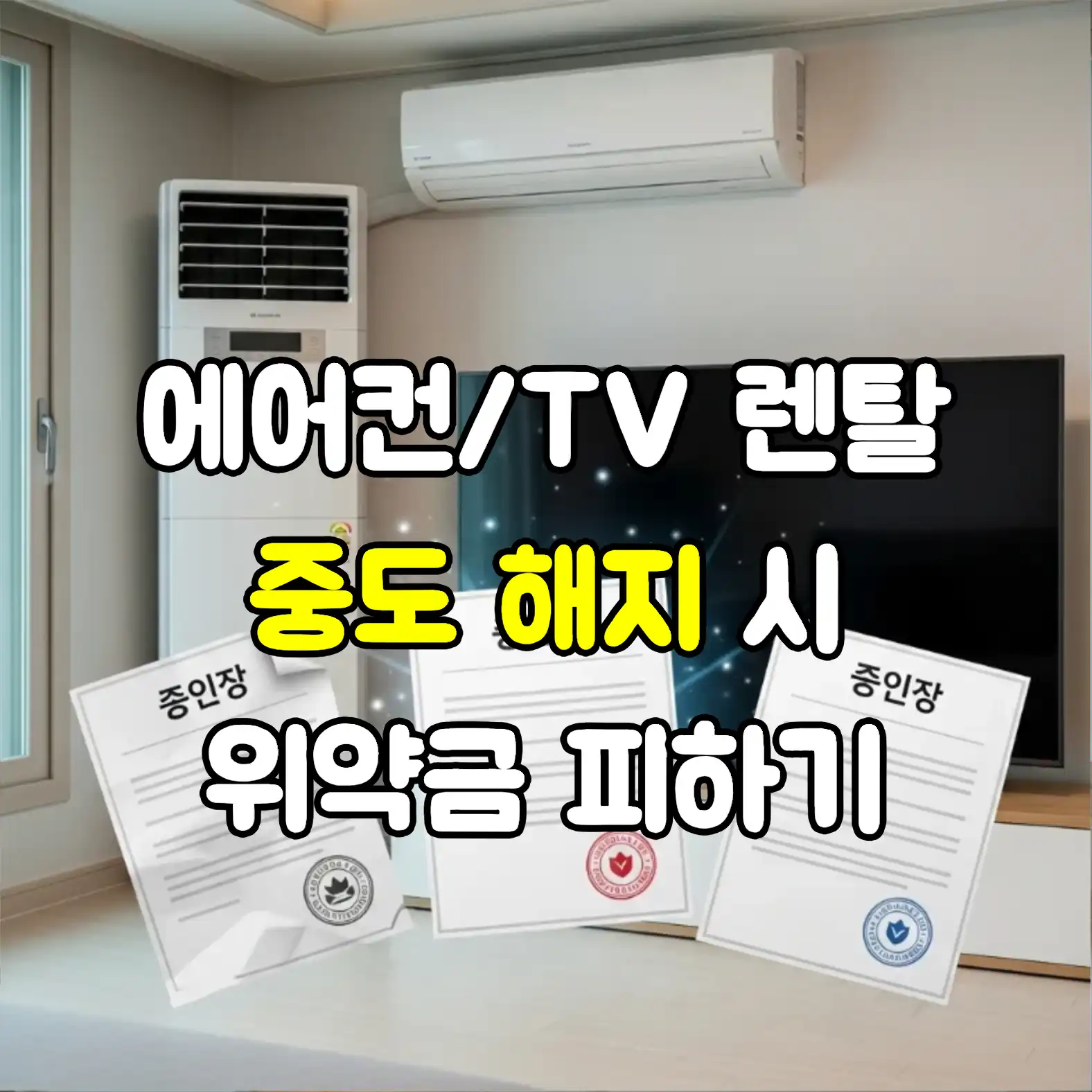 에어컨/TV 렌탈 중도 해지 시 위약금 피하기