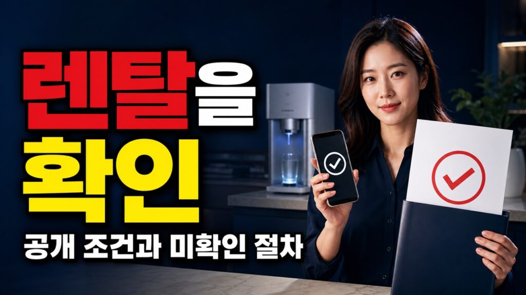 렌탈을 마쳤다면 쿠쿠 정수기 라이브 구매 인증은 어디서 하나? 공개된 조건과 미확인 절차 관련 핵심 정보를 상징적으로 보여주는 썸네일 이미지